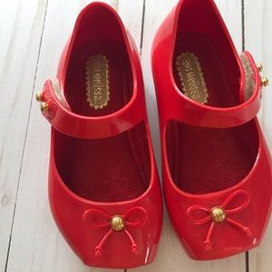 Mini Melissa red toddler shoes